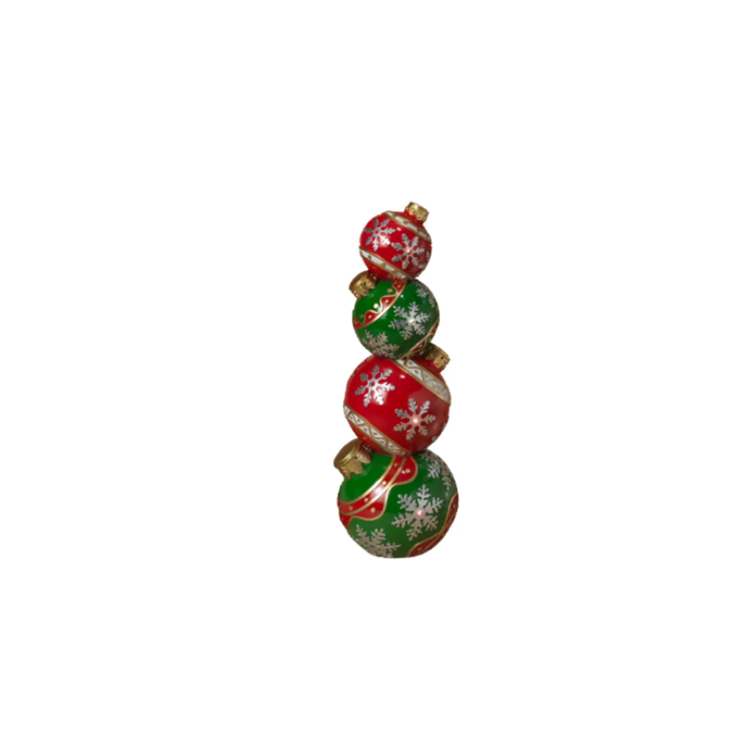 15.5" Battery Operated LED Lighted Stacked Ornaments Indoor/Outdoor Christmas Decoration 2604380