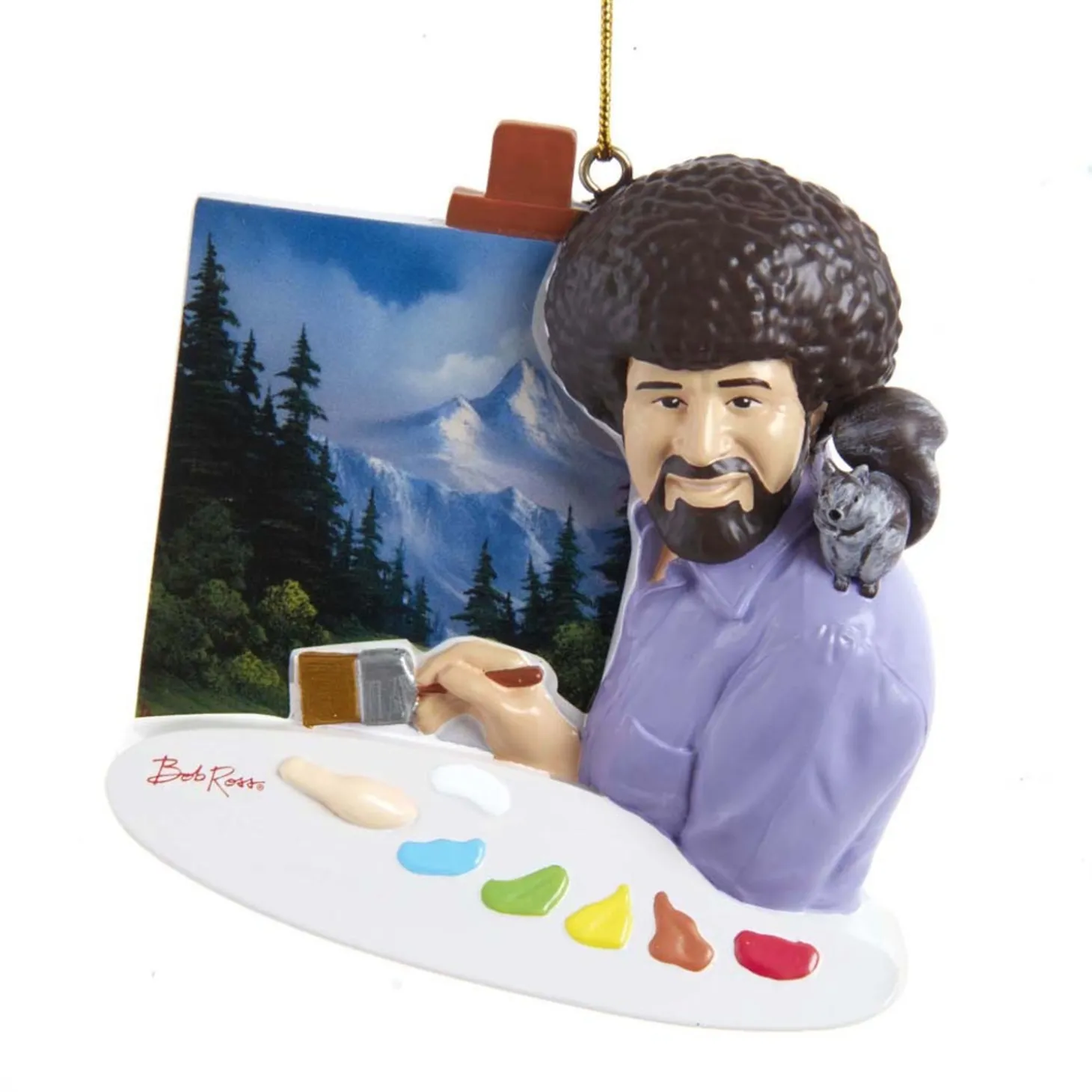3.5" Bob Ross Painting Personalized Christmas Ornament BO2201