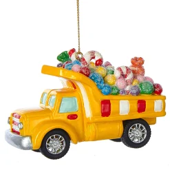 3.8" Candy Filled Construction Vehicle Ornament D3077