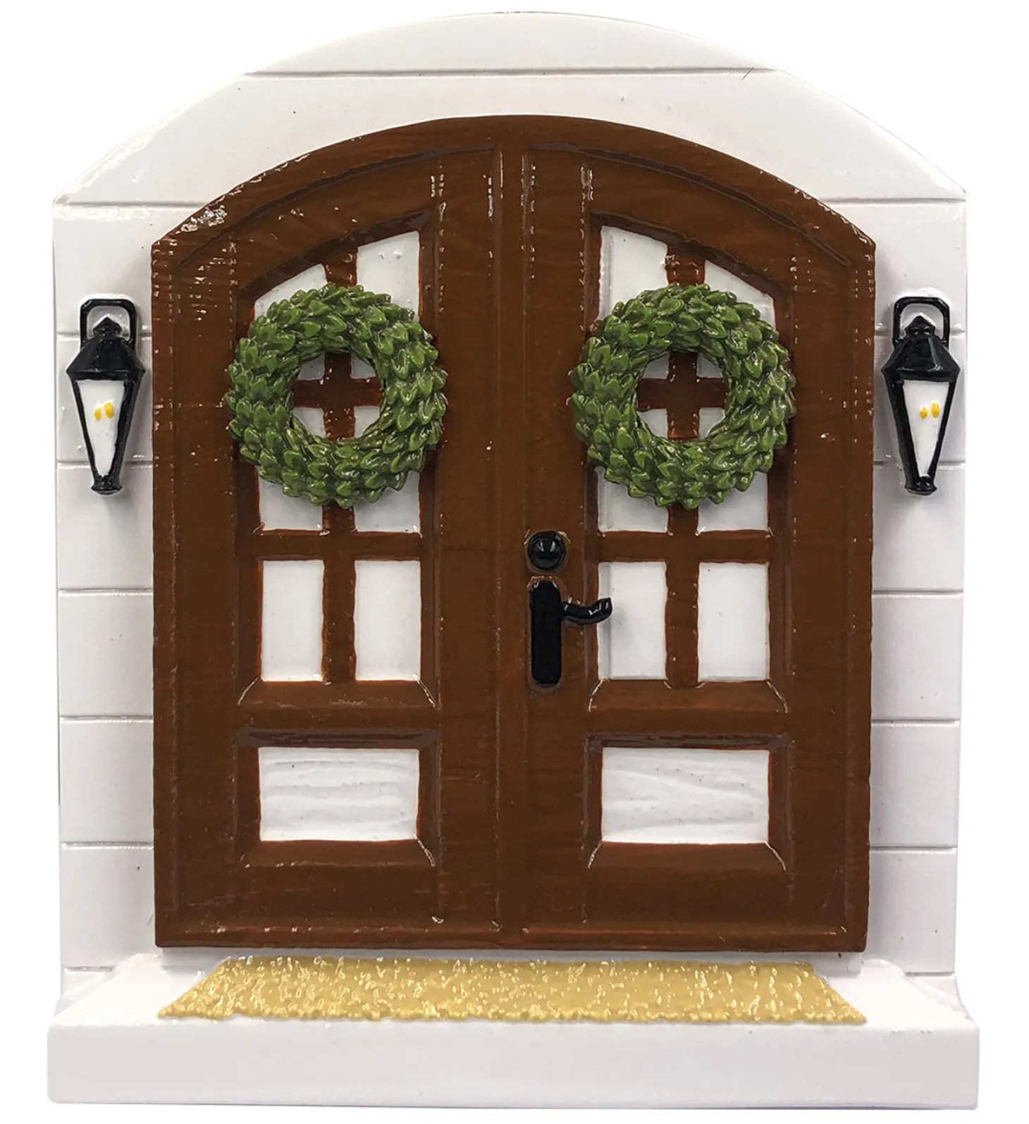 4.25" Farm House Door Personalized Christmas Ornament OR2140