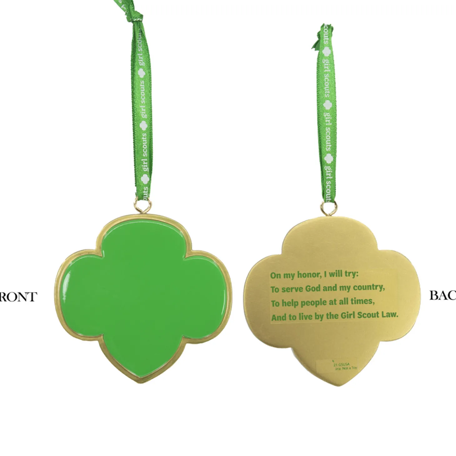 3" Girl Scout Badge Logo Personalized Christmas Ornament GS2211