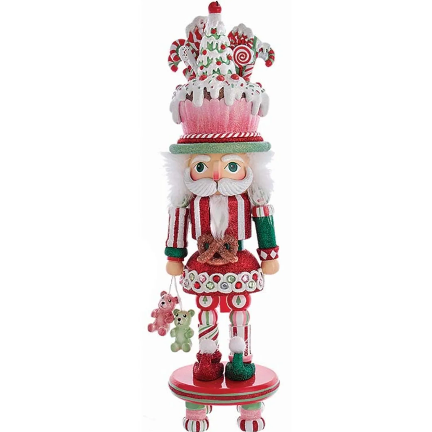 18" Hollywood Nutcracker Candy And Cake Hat Nutcracker Christmas Figure HA0588