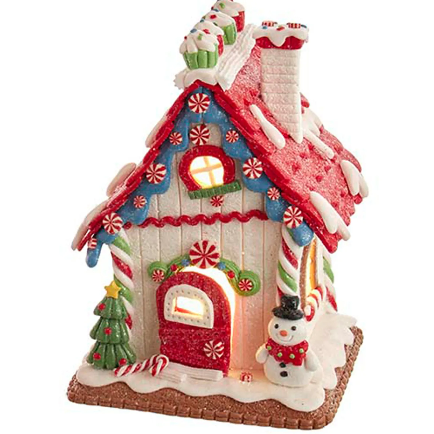 8" LED Lighted Cottage Style Gingerbread House Christmas Decoration GBJ0021