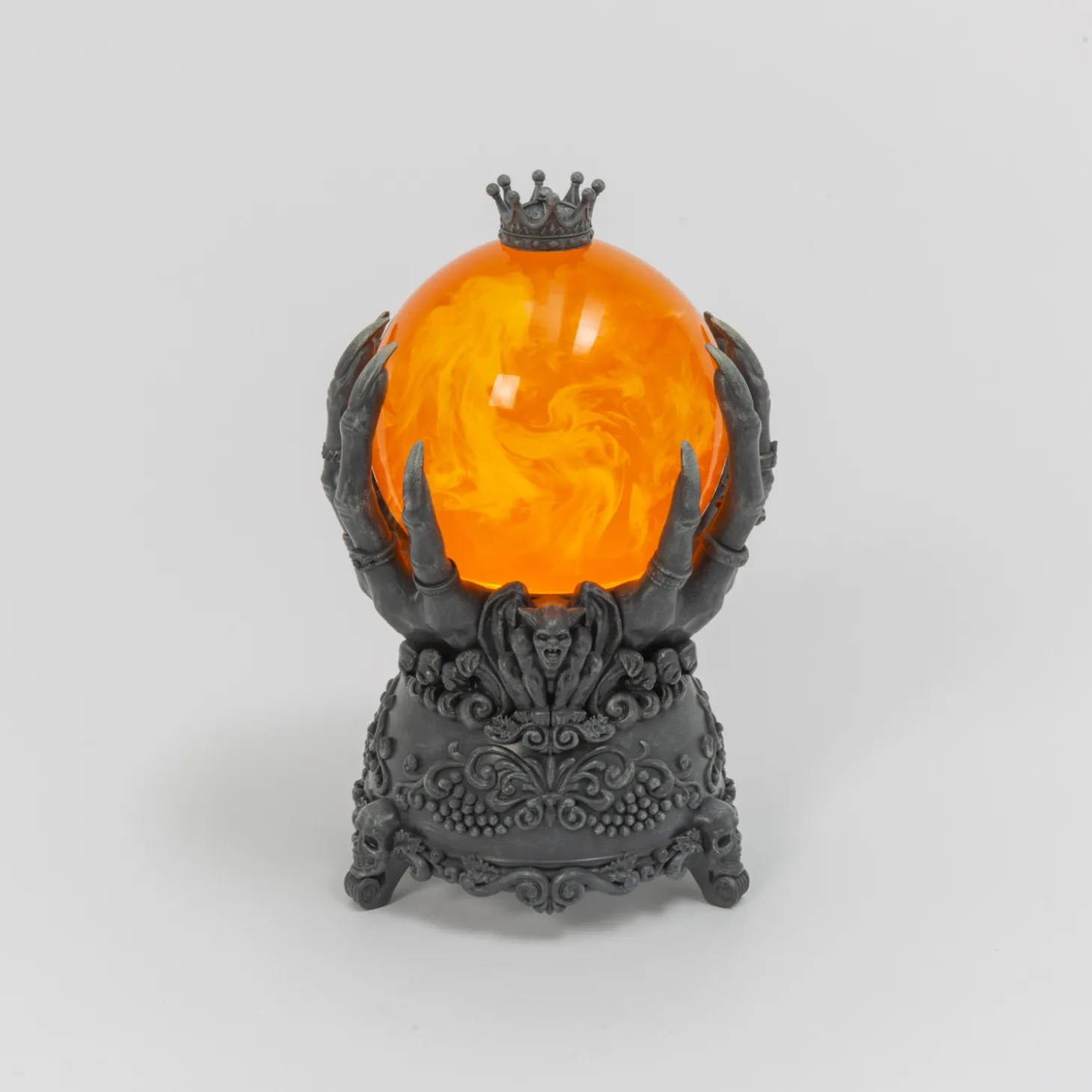 9.4" LED Lighted Crystal Ball Halloween Spinning Water Globe 2593980