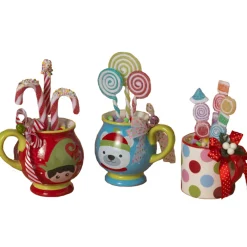 9" Lifesize Hot Cocoa In Mug With Candy Christmas Decoration 2657570