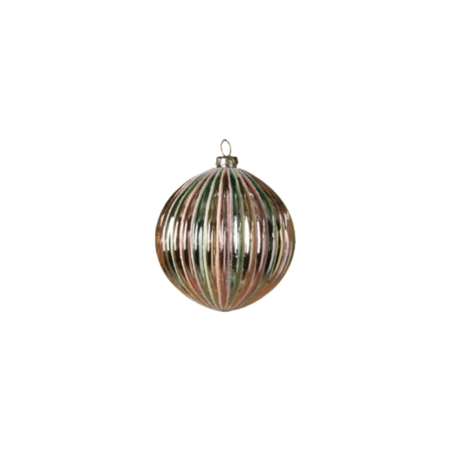 4.5" 100MM Iridescent Glass Ball Christmas Ornament 2616630