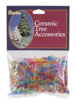 250 Pack 1/4" Mini Twist Pin Multi Color Ceramic Tree Plastic Replacement Light Bulbs P0661