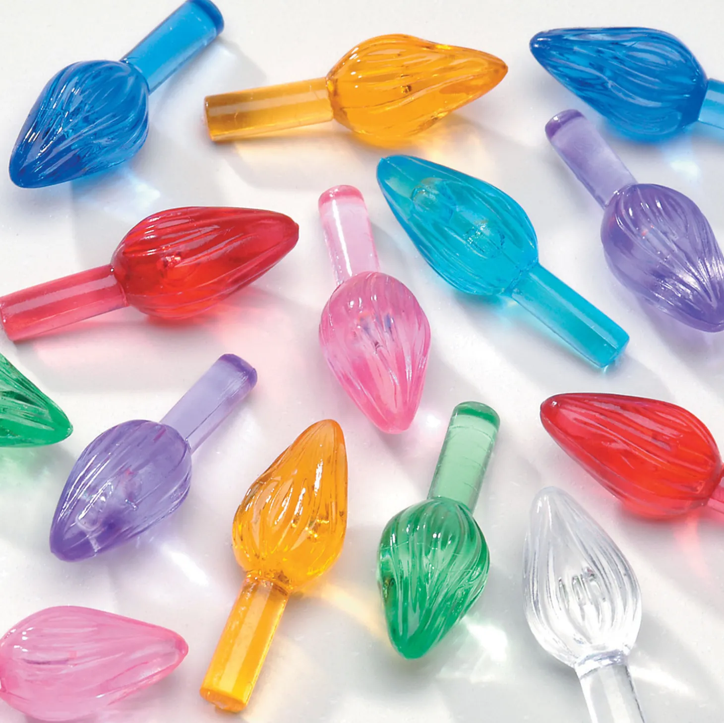 100 Pack .5" Multi Color Ceramic Tree Plastic Replacement Light Bulbs P0662