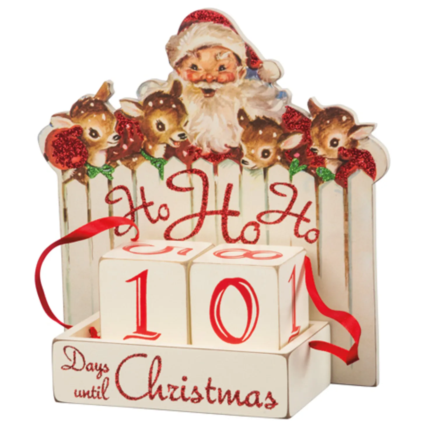 7" Primitives By Kathy Ho Ho Ho Wooden Christmas Countdown Blocks 32277