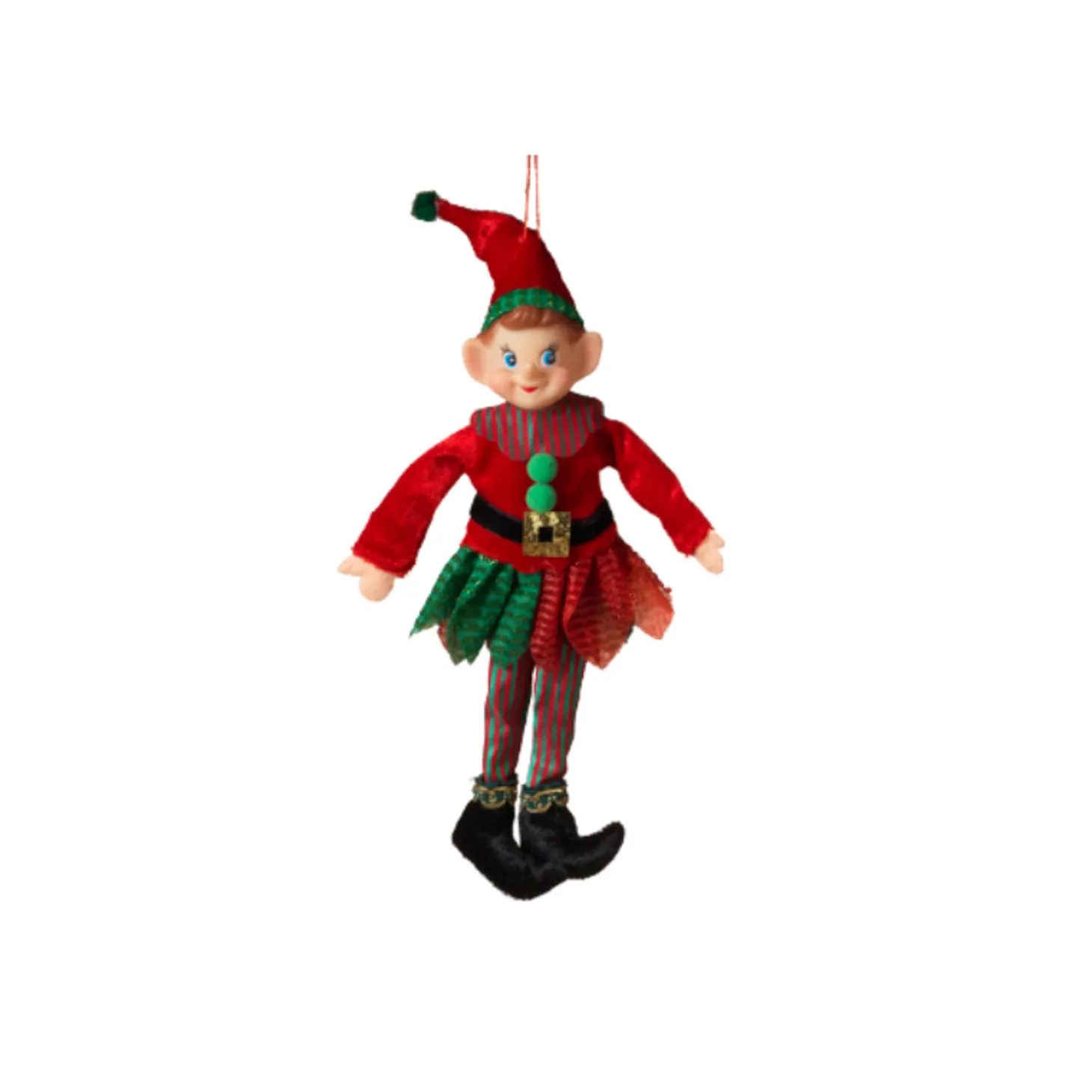 11" Red And Green Elf Christmas Ornament 2617590