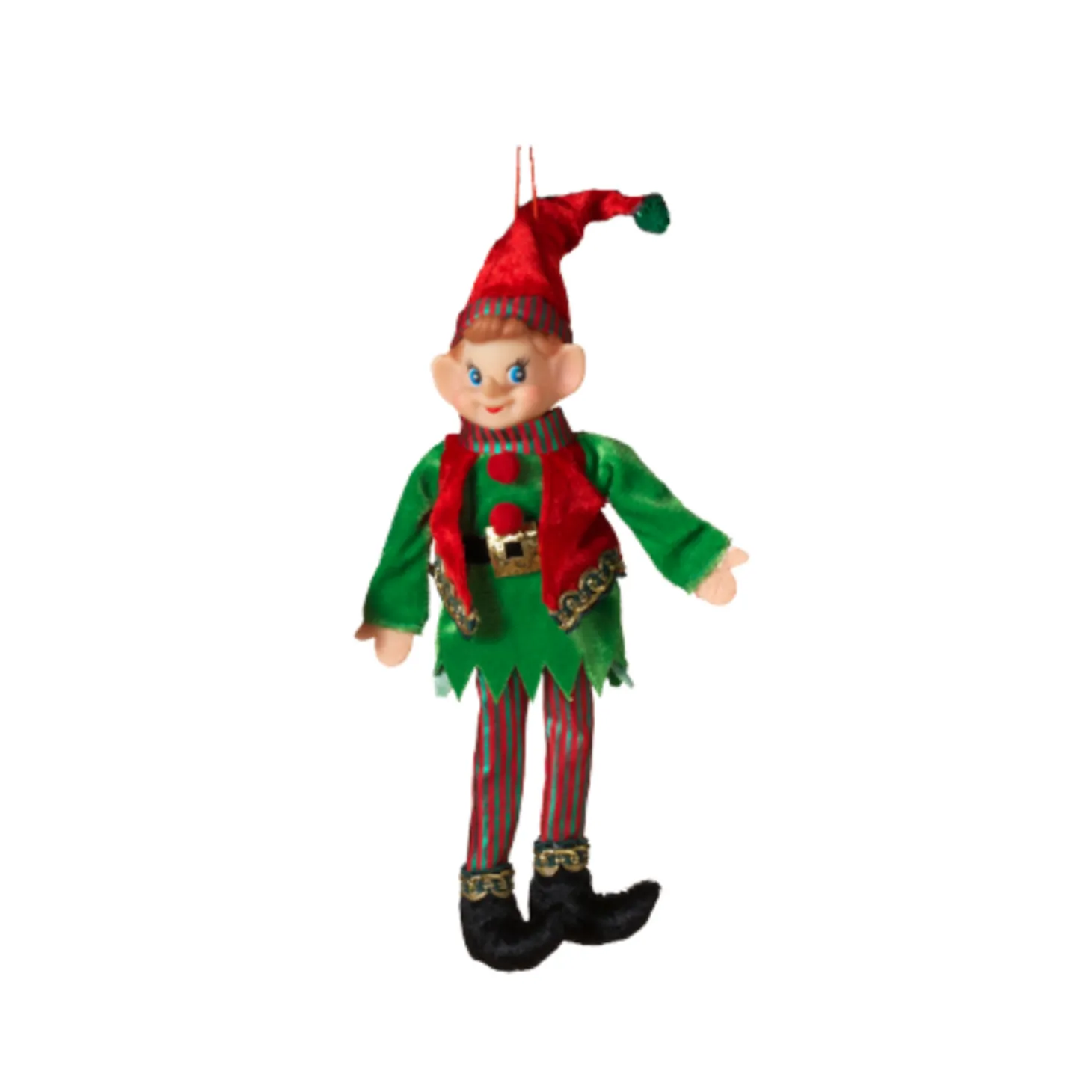 11" Red And Green Elf Christmas Ornament 2617590