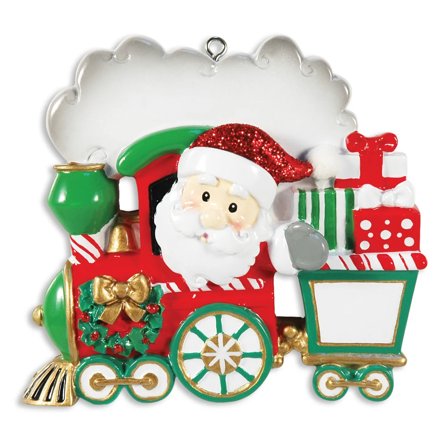3.5" Santa In Train Personalized Christmas Ornament OR1260-2