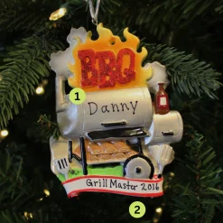 Barbecue Smoker Personalized Christmas Ornament