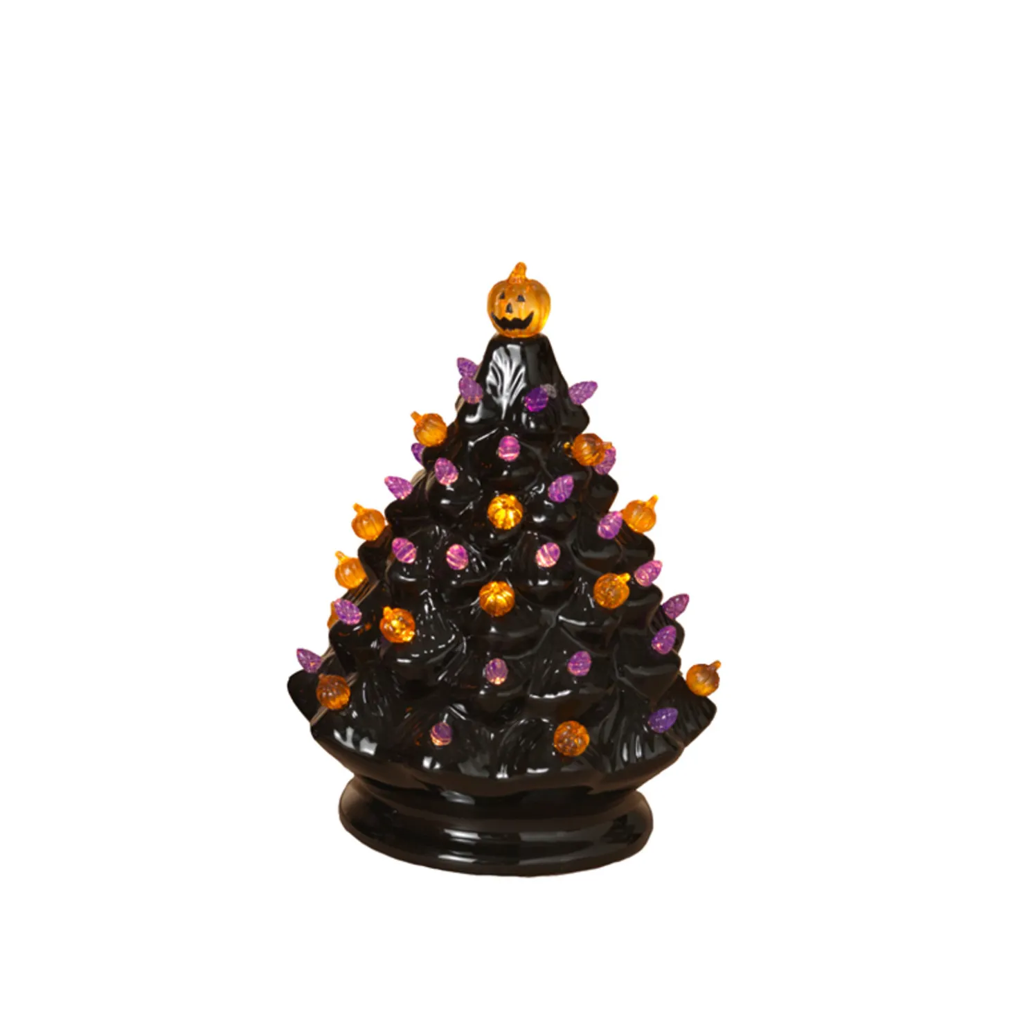 Battery Operated Lighted Halloween Ceramic Trees With Sound 2551760