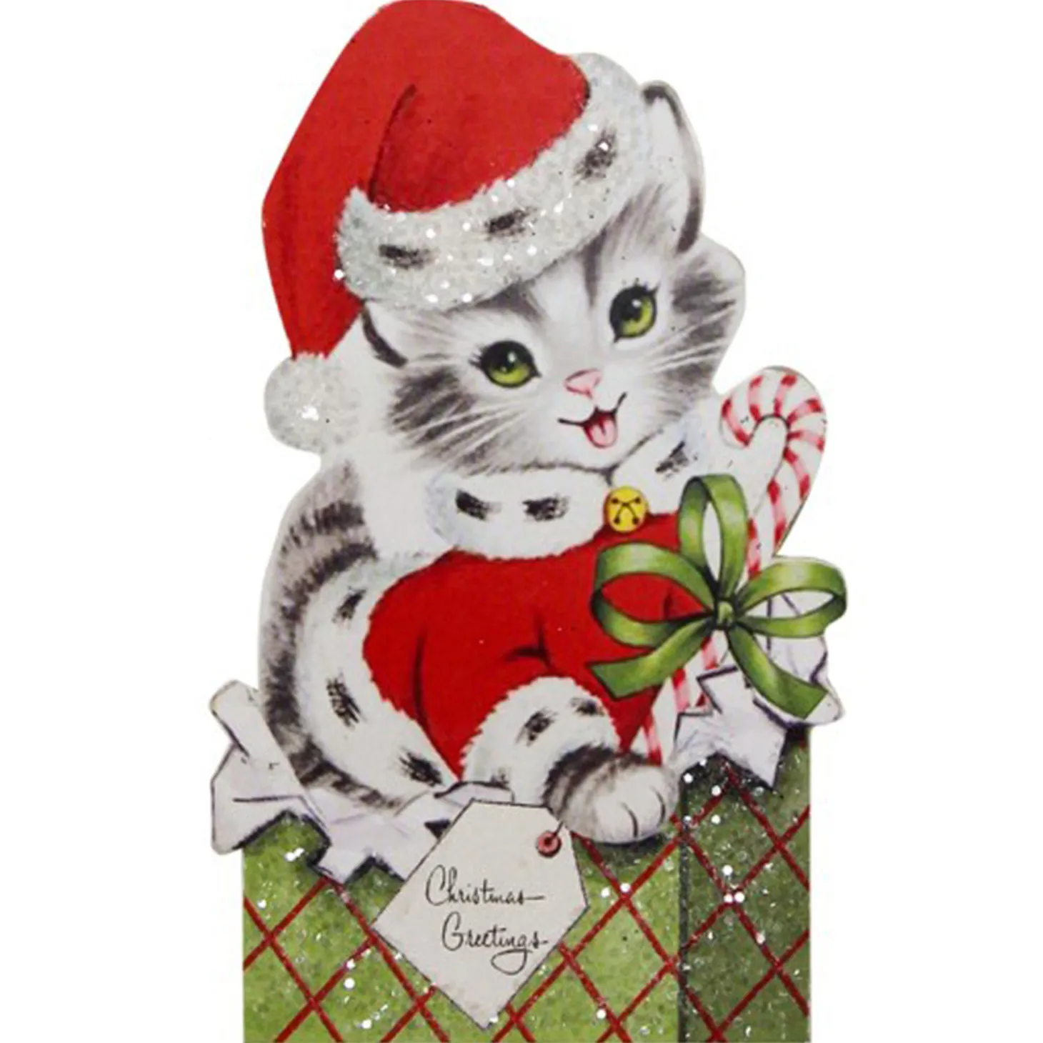 Bethany Lowe 6.5" Furry Friends Dummy Board Christmas Decoration RL0831