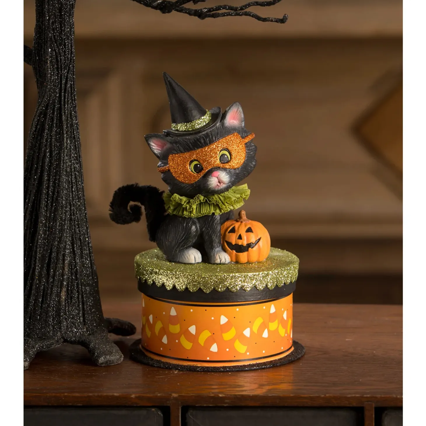 Bethany Lowe 8" Halloween Kitty Binks On Box Vintage Halloween Decoration TL3355