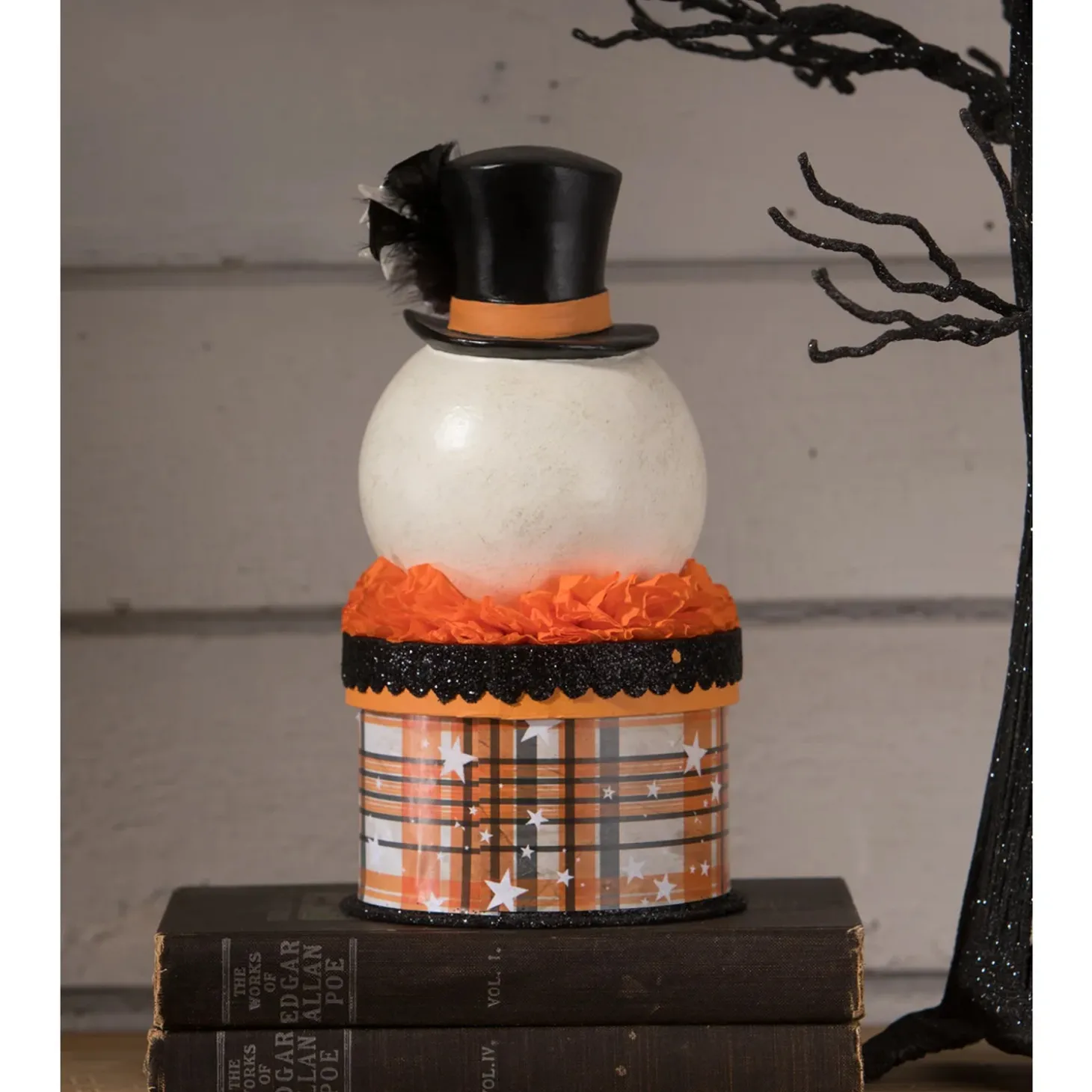 Bethany Lowe 9" Halloween Moon Man On Box Decoration TL3357