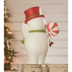Bethany Lowe 20" Large Sammy Jolly Snowman Vintage Christmas Decoration TJ2342