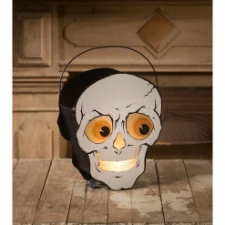 Bethany Lowe 14" Mr. Skelly Vintage Inspired Halloween Lantern TF3248