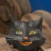Bethany Lowe 8" Vintage Happy Black Cat Halloween Candy Bucket TJ8661