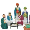 Blow Mold Life Size Christmas Nativity 10pc Set