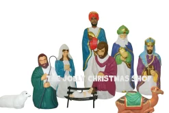 Blow Mold Life Size Christmas Nativity 10pc Set