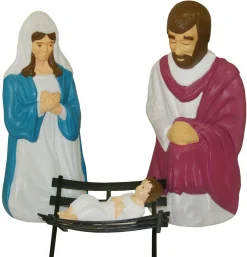 Blow Mold Life Size Christmas Nativity 10pc Set