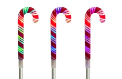 Brite Star 3 Count LED Lighted Candy Cane Pathway Markers Outdoor Christmas Decoration 48-562-00