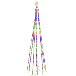 Brite Star 7' LED Lighted Cone Tree Light Show Outdoor Christmas Decoration 48-540-00