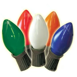 Brite Star 25 Vintage Inspired Multi Color Ceramic C9 Christmas Lights 37-860-00