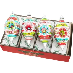 Christopher Radko Shiny Brite Festive Fete 4 Count 7" Reflector Tulips 4028041
