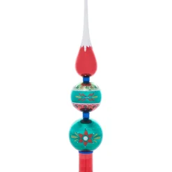 Christopher Radko Shiny Brite Holiday Splendor 15" Holiday Scene Finial Christmas Tree Topper 4028223