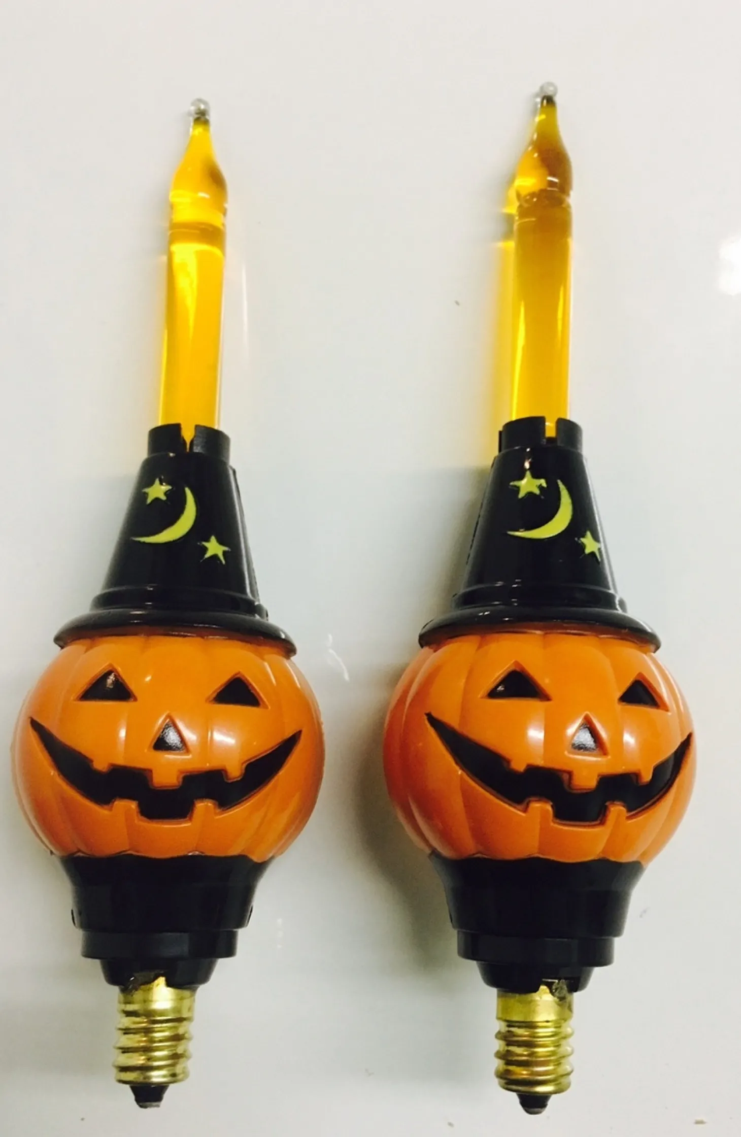 Christopher Radko Shiny Brite Halloween Bubble Pumpkin Light Candolier REPLACEMENT BULBS Set Of 2