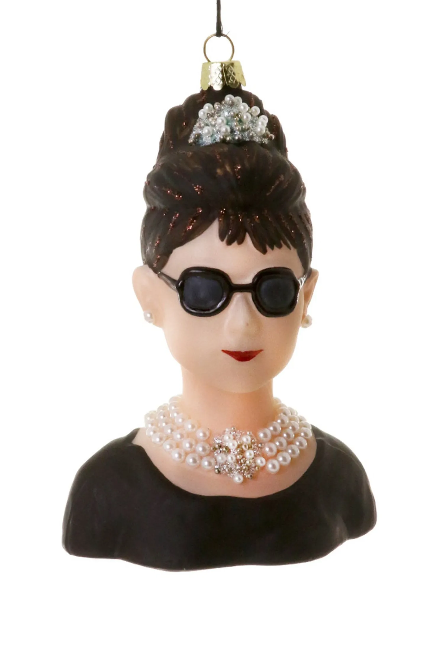 Cody Foster 5.25" Audrey Hepburn Breakfast At Tiffany's Glass Christmas Ornament GO-6732