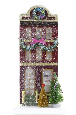 Cody Foster 12.5" Bottle And Cork Wine Bar Vintage Inspired Putz Christmas House HOU-401