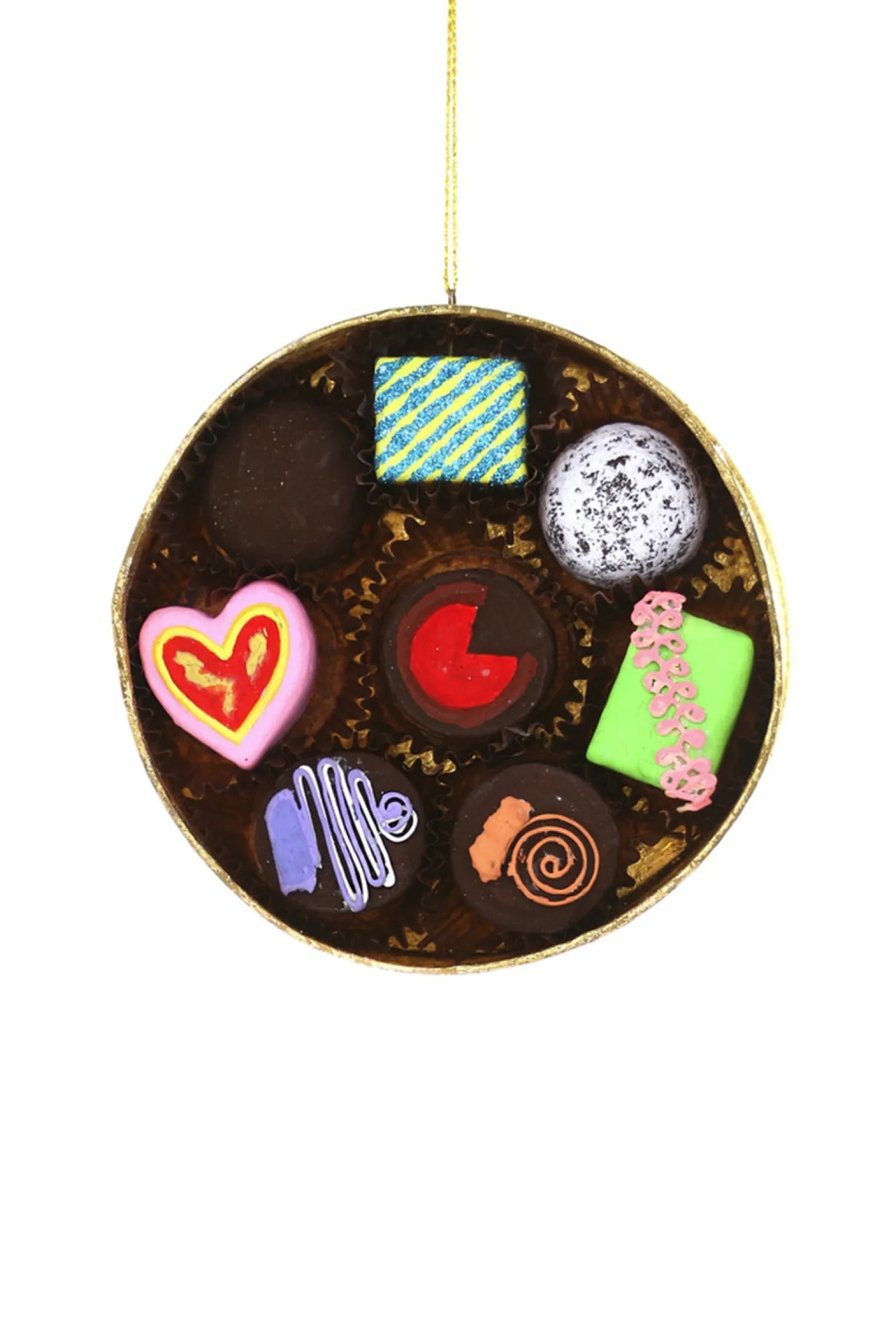 Cody Foster 4" Box Of Chocolates Glass Christmas Ornament PO-4894