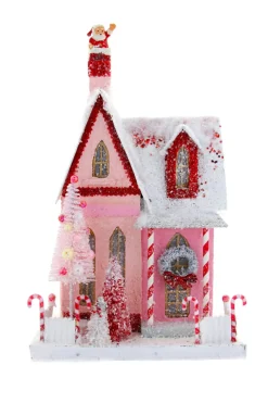 Cody Foster 14" Candy Cane Pink Cottage Vintage Inspired Putz Christmas House HOU-301