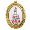 Cody Foster 5" Don't Be A Cotton Headed Ninny Muggins Glass Christmas Ornament GL-1053