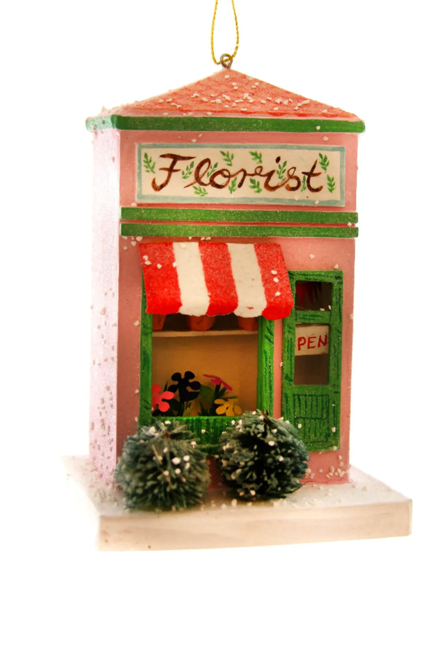 Cody Foster 5" Florist Shop Building Christmas Ornament RO-3125-F