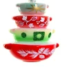 Cody Foster 4.5" Holiday Vintage Bakeware Pyrex Glass Christmas Ornament GO-6553
