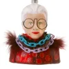 Cody Foster 5" Iris Apfel Glass Christmas Ornament GO-6426