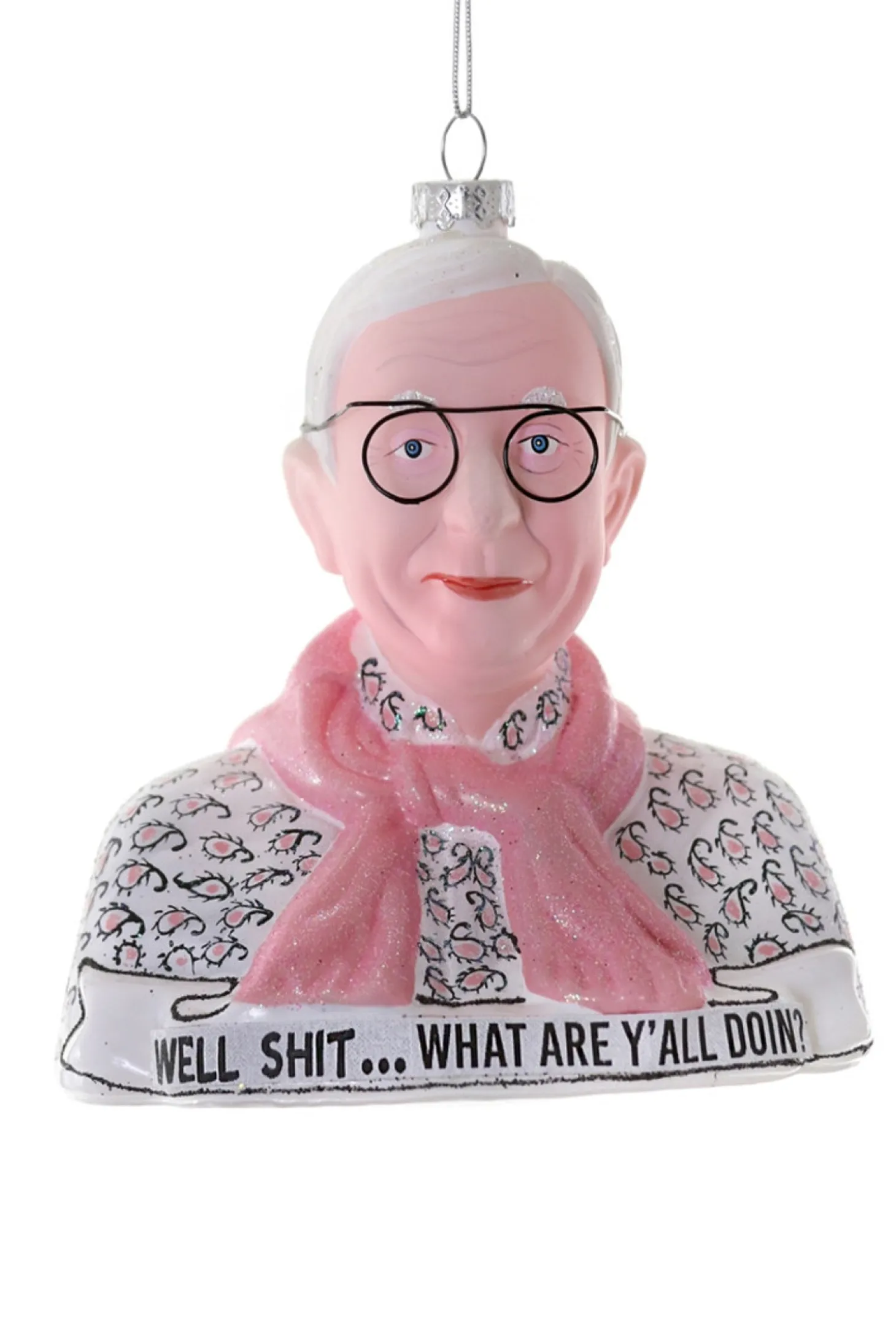 Cody Foster 5.25" Leslie Jordan Glass Christmas Ornament GO-8074