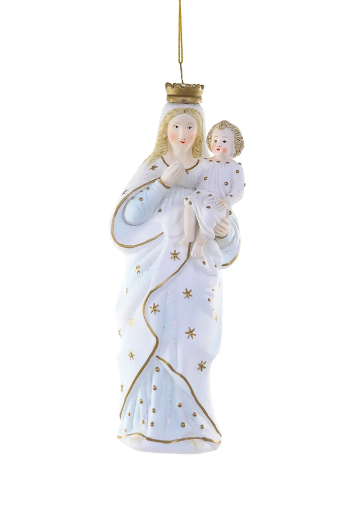 Cody Foster 7.5" Madonna And The Child Enthroned Christmas Ornament GO-9490