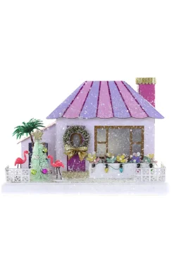 Cody Foster 9" Purple Palm Springs House Vintage Inspired Putz Christmas House HOU-395
