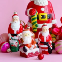 Cody Foster 6.25" Santa Blow Mold Glass Christmas Ornament GO-8880