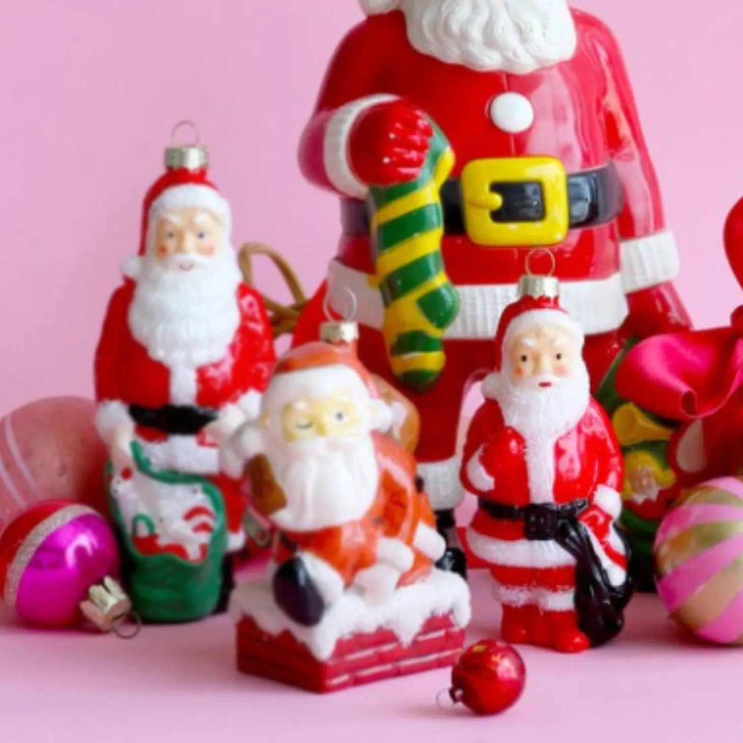 Cody Foster 4.5" Santa Blow Mold Glass Christmas Ornament GO-8881