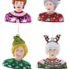 Cody Foster 4.5" Set Of 4 May Your Christmas Be Golden Girls Glass Christmas Ornaments GL-451