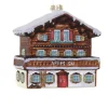 Cody Foster 4" Ski Chalet Glass Christmas Ornament GL-474