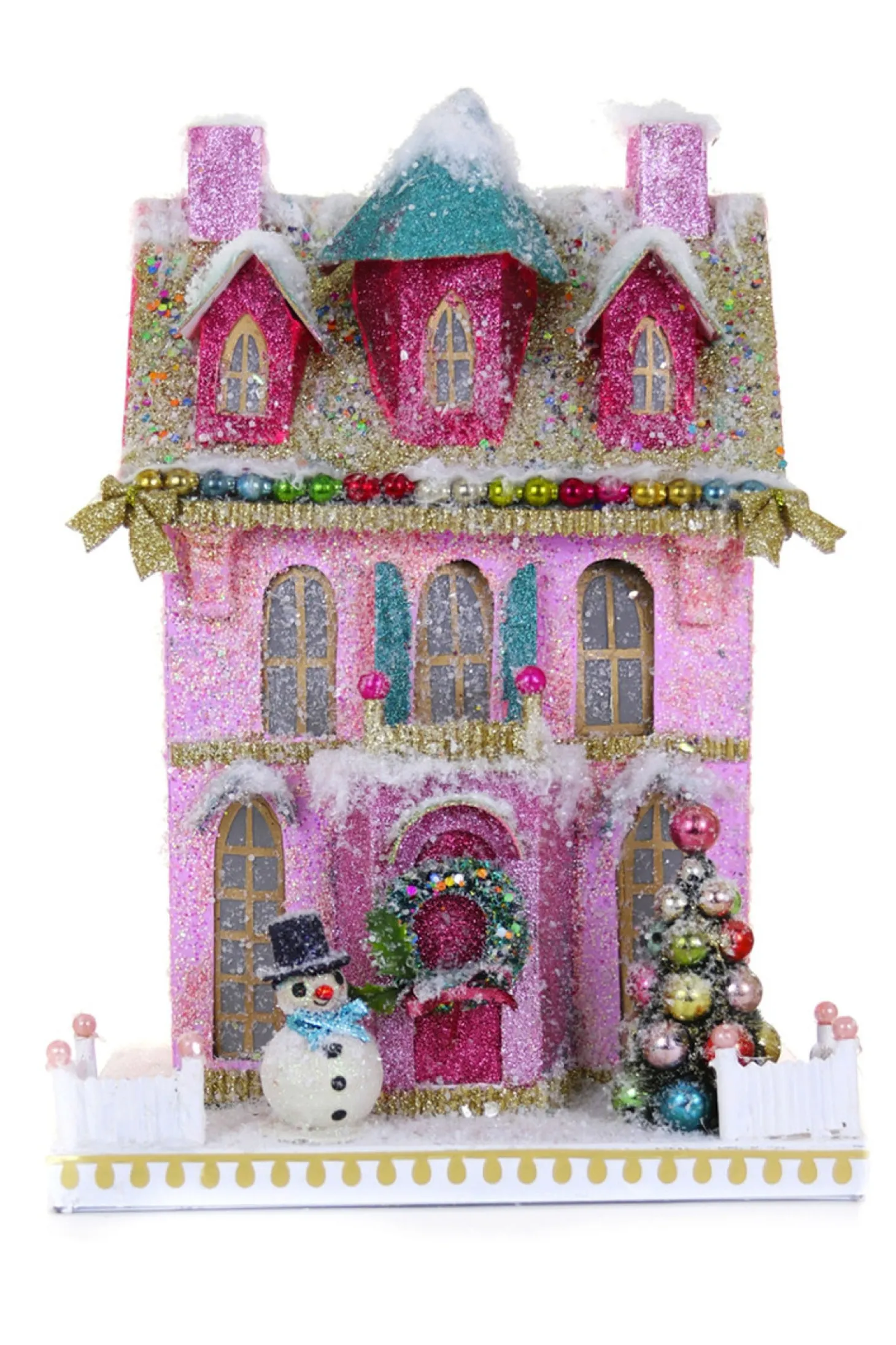 Cody Foster 11.5" Snowman Villa Vintage Inspired Putz Christmas House HOU-399