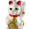 Cody Foster 4.25" White Lucky Cat Glass Christmas Ornament GO-2781-W